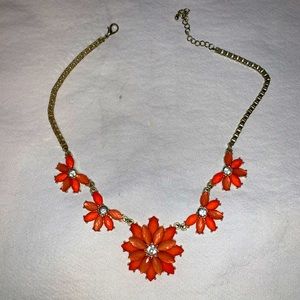 Reddish, Orange Flower Necklace